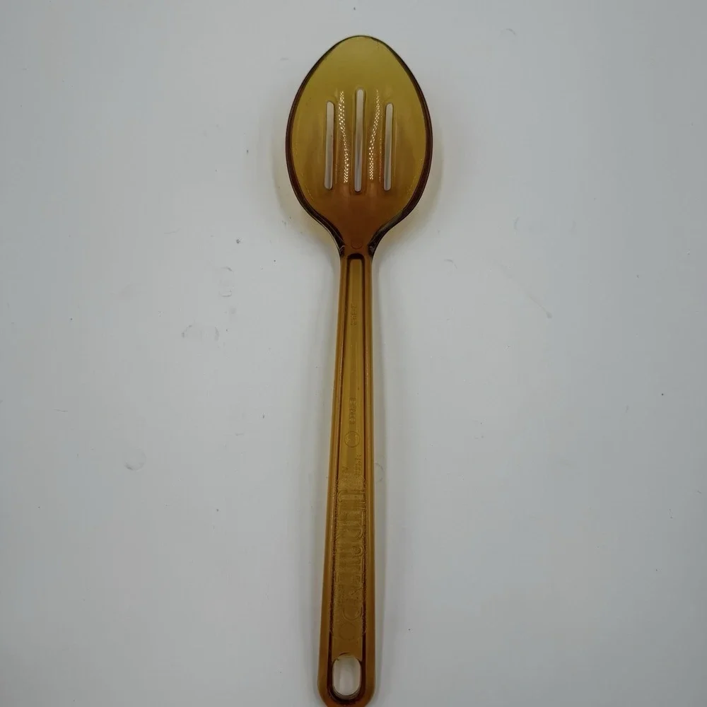 Vintage‎ MCM Ultratemp Amber Lucite Kitchen Utensil Set 5pc Mid Century